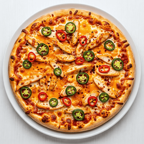 Spicy Chicken & Jalapeno Pizza 